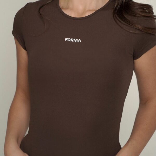 Short Sleeve Top- Coffee